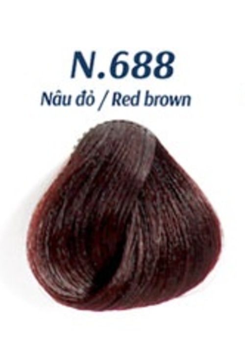 Nhuộm Phủ Bạc Cao Cấp Siêu Dưỡng,Tự Nhiên - Lavox 40 ML - N.688-Red Brown-Nâu đỏ