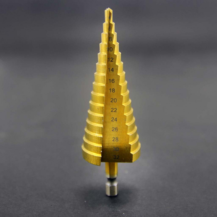 Mũi khoan tầng, tháp, bước chuôi lục 4-32mm độ cứng 63