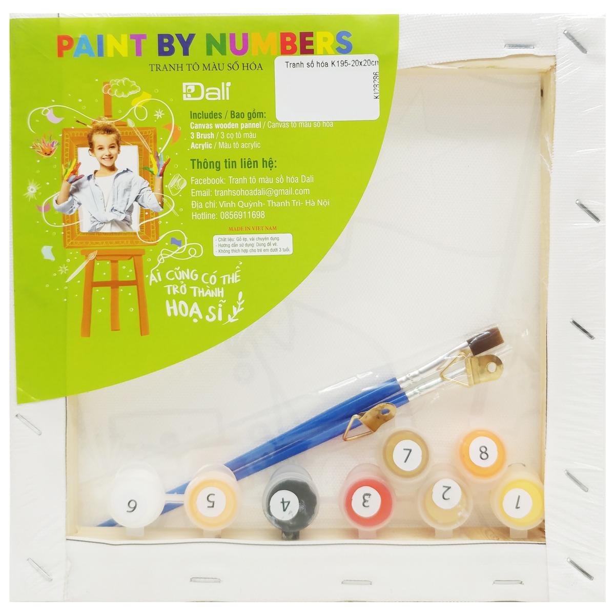 Tranh Tô Màu Số Hóa - Bác Hồ Ngày 30/4 - 20 x 20 cm - Dali K195