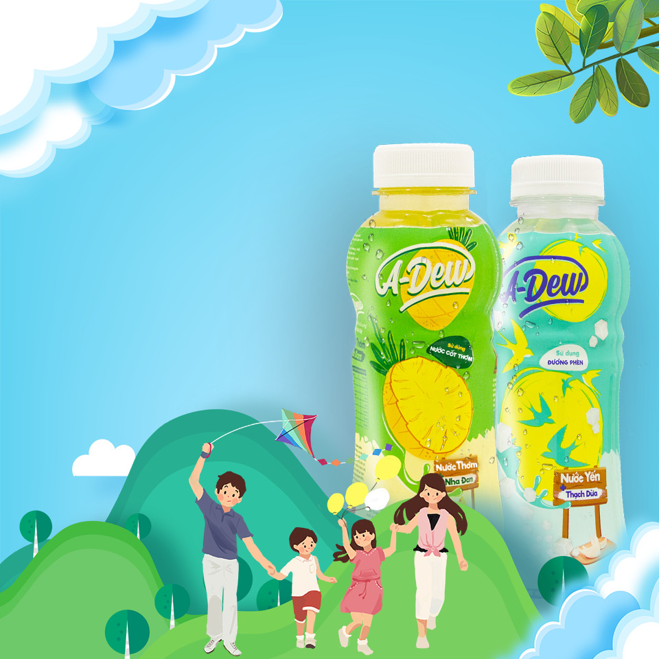 Nước Trái Cây Thơm Nha Đam A-Dew Chai 450ml