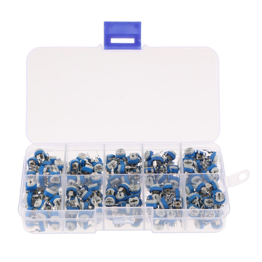 Phép Màu Sáng 200 Miếng 10 Giá Trị Chiết Áp Trimpot Biến Trở Assortment Bộ