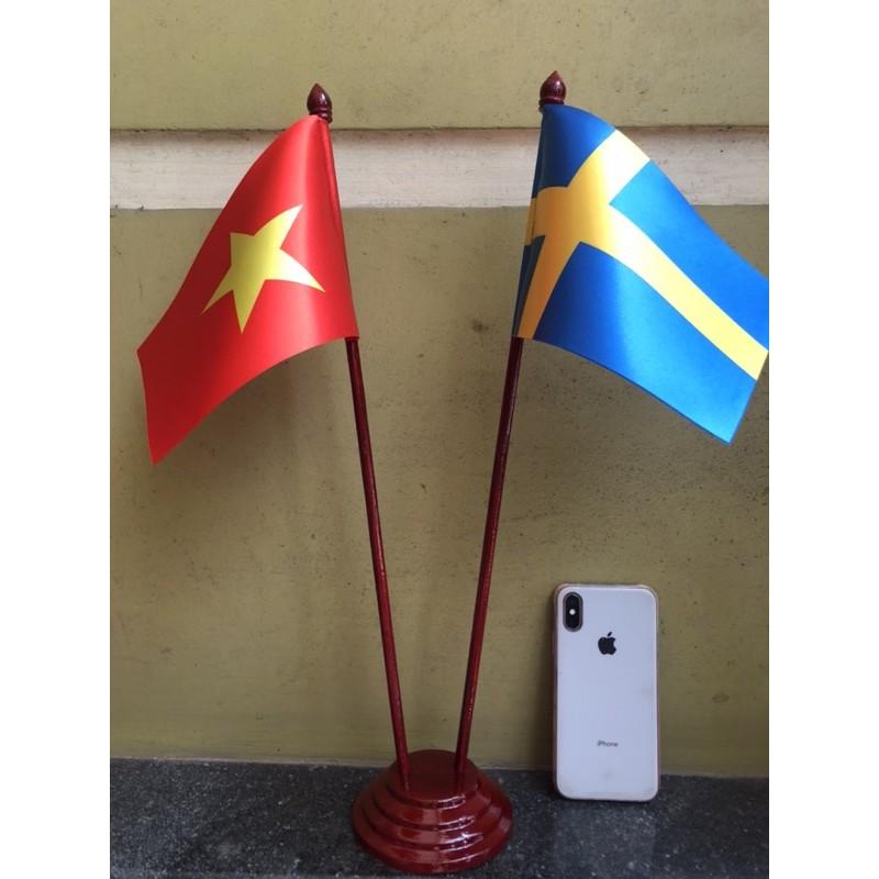Cờ việt nam thuỵ điển để bàn