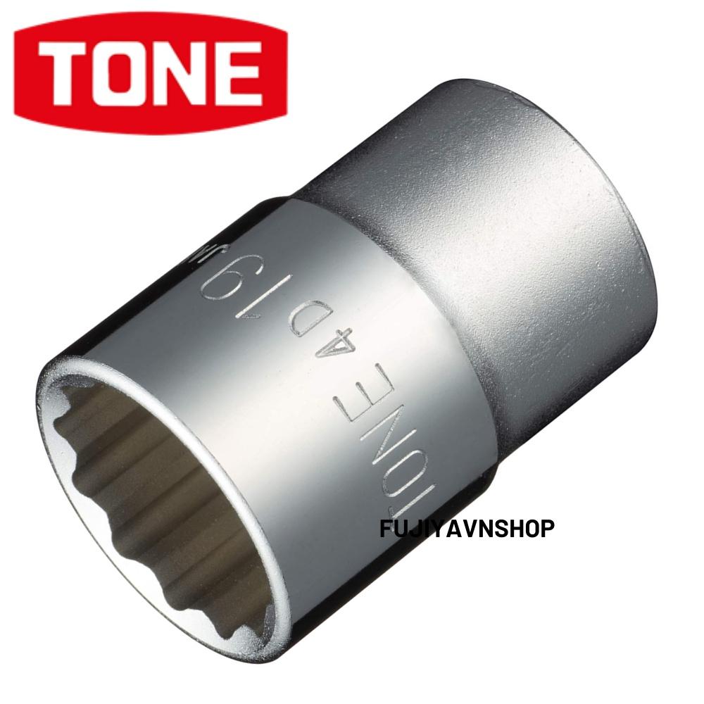 Đầu tuýp 12 cạnh ngắn Tone HP4D-19 ra đầu lục giác 19mm