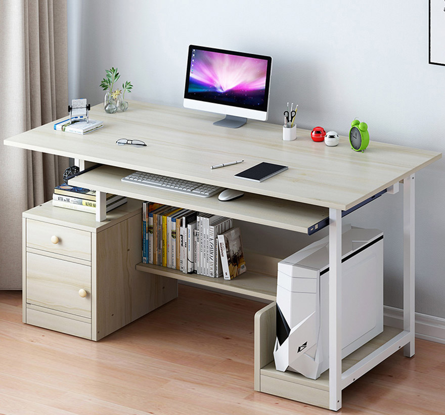 Bàn làm việc bằng gỗ công nghiệp hiện đại