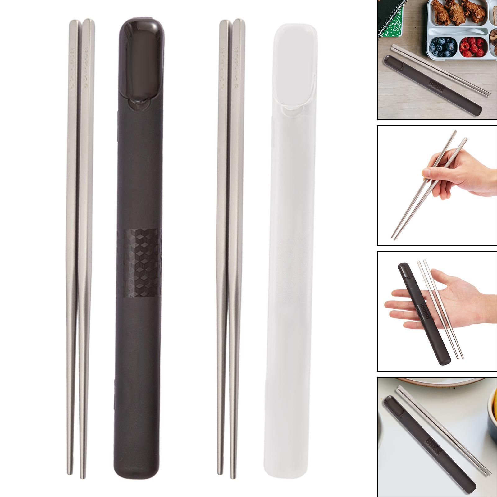 Lightweight Titanium Chopsticks Eco friendly Portable Camping Flatware