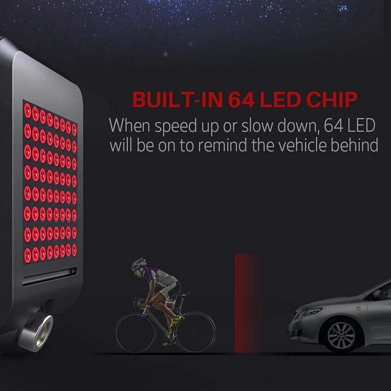 Đèn xi nhan thông minh chống thấm nước có thể sạc lại bằng cổng USB cho xe đạp