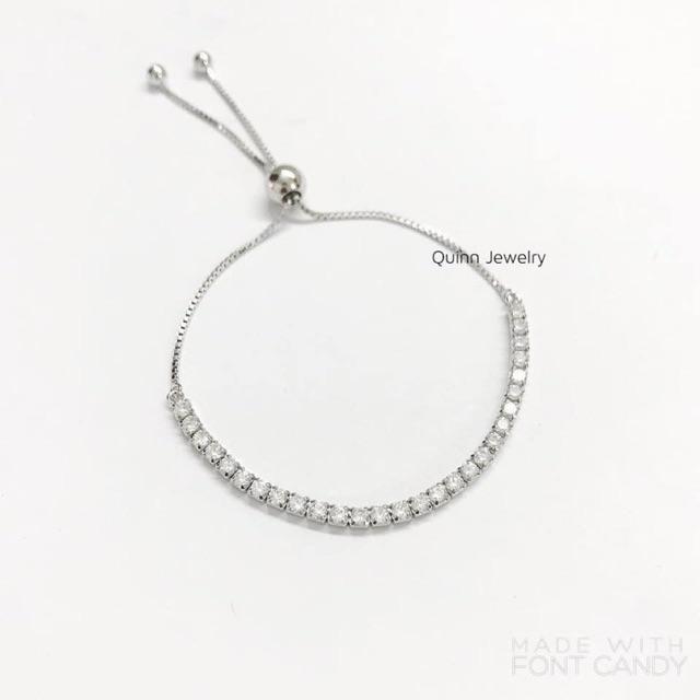 Lắc tay 1 hàng đá dây rút
