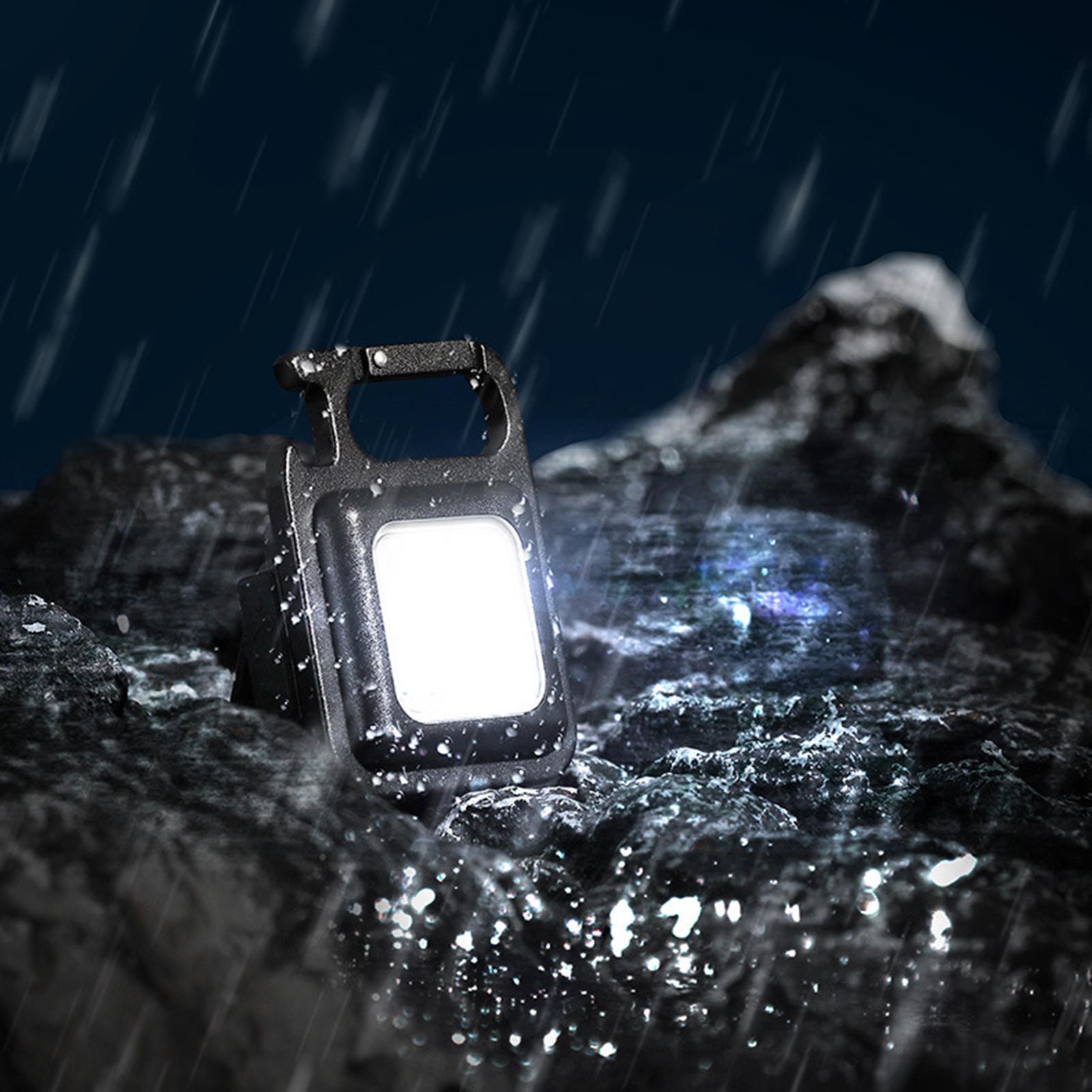 COB Keychain Flashlight Rechargeable for Running Hiking Walking