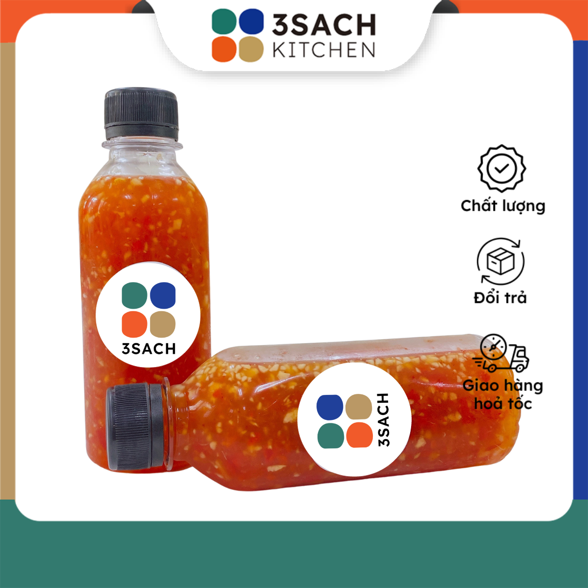 Nước mắm tỏi ớt 3Sach Kitchen - chai 300ml