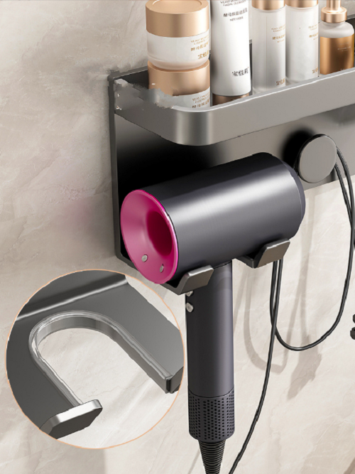 Kệ treo máy sấy tóc không khoan tường Drying Hair Shelf M2F Nhôm Cao Cấp