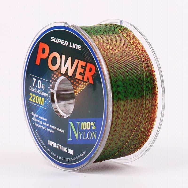 Cước câu cá tàng hình Power với 100% Nylon Super Power DC -220m