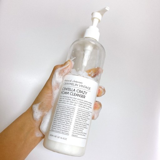 Sửa rửa mặt dịu nhẹ cho da nhạy cảm Graymelin Vintage Centella Crazy Foam Cleanser - 500ml