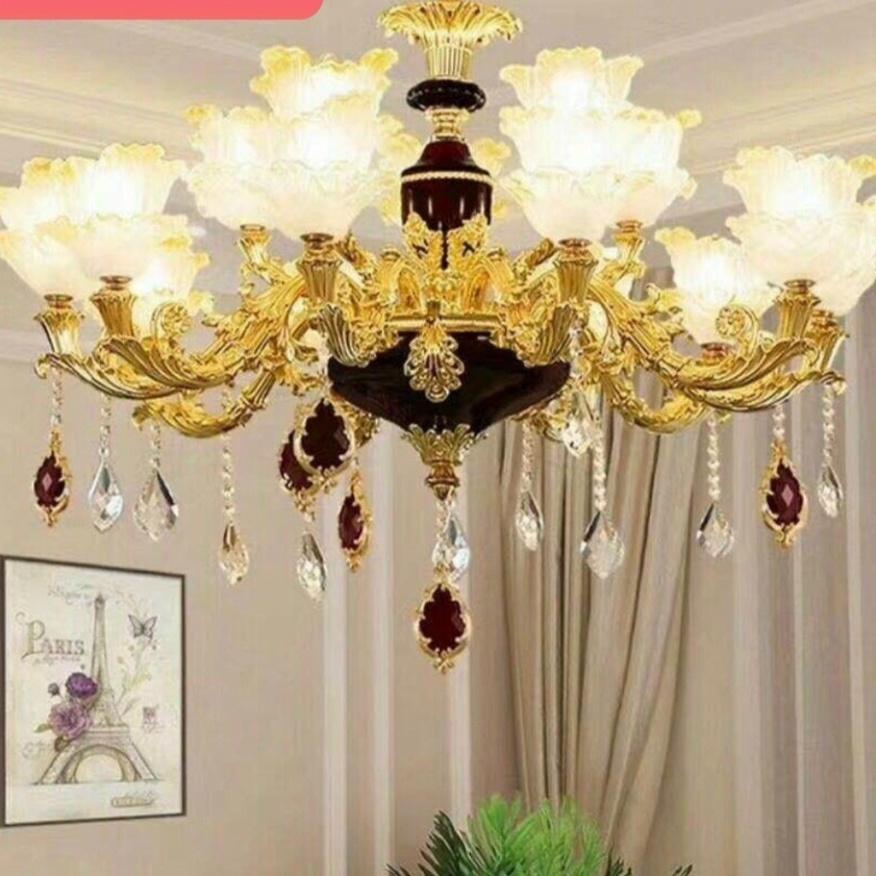 Đèn Chùm Pha Lê Cao Cấp DC11-15T, Đèn Trang Trí Phòng Khách/Phòng Ngủ