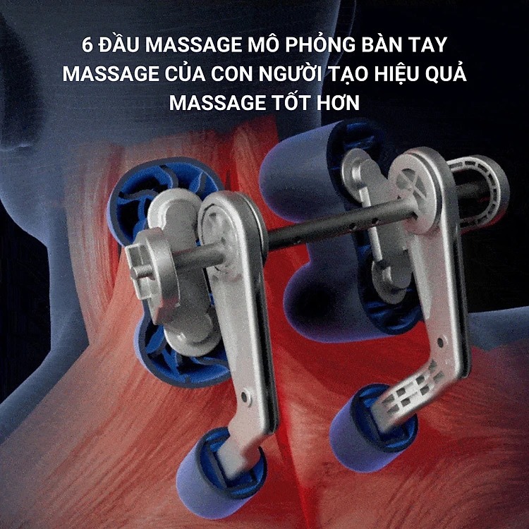 ￼Máy massage cổ vai gáy, chườm nóng với nhiệt độ ổn định, giúp gảm đau vai gáy dành cho người văn phòng và người lớn tuổi