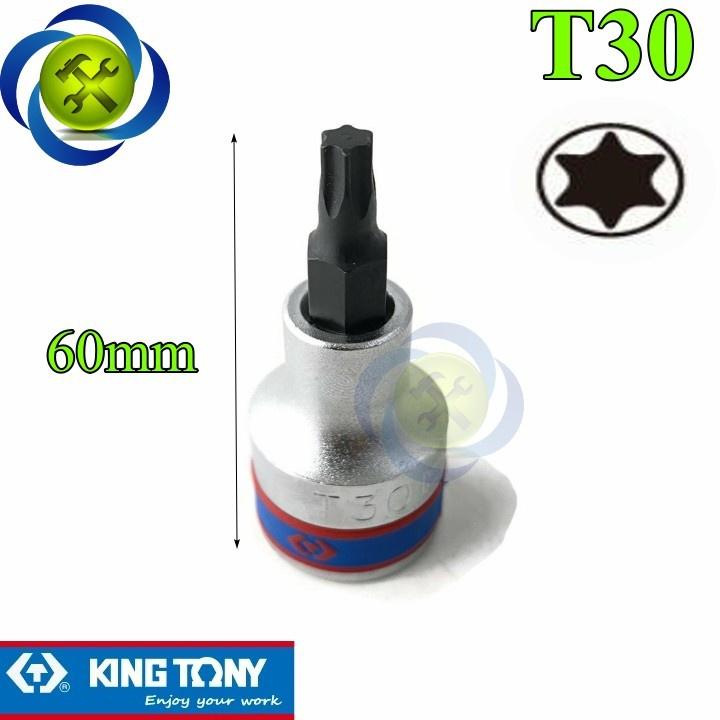 Đầu tuýp sao 1/2 KINGTONY dài 60mm trắng đen từ T20 - T70