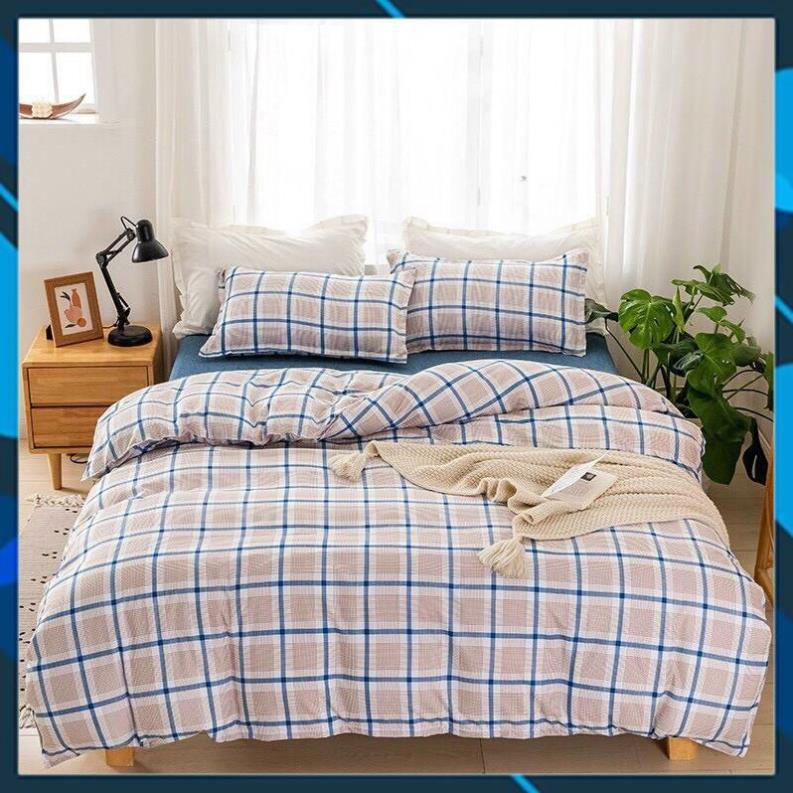 Bộ chăn ga Cotton poly vintage Bedding chăn ga Hàn Quốc đủ size miễn phí bo chun