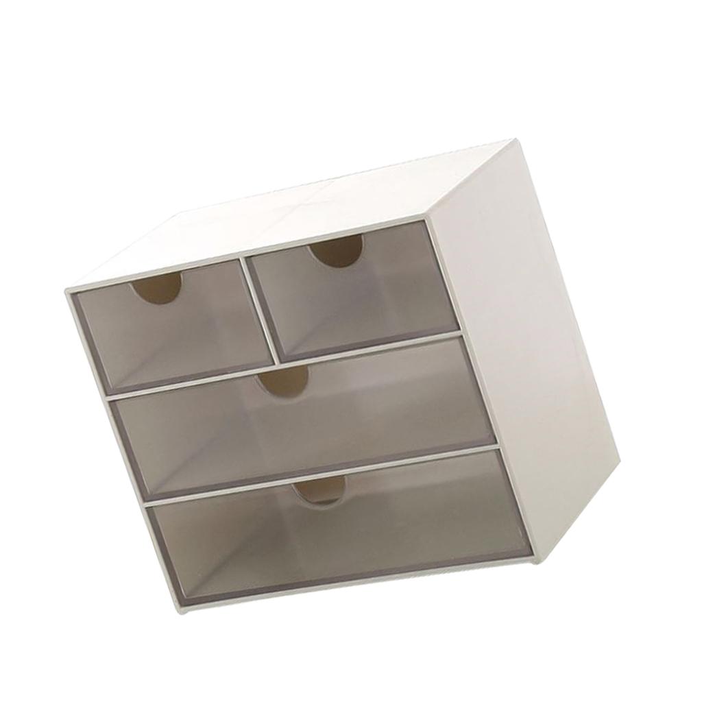 Office Storage Box Debris Cabinets Lattice Drawer Sorting Grid White 4 Grid