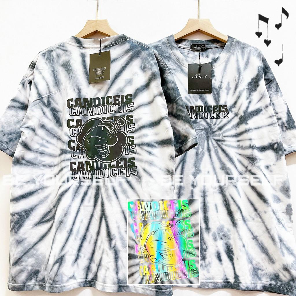 Áo loang tie dye unisex form rộng Tie Boutique nhiều hình - xoáy đen