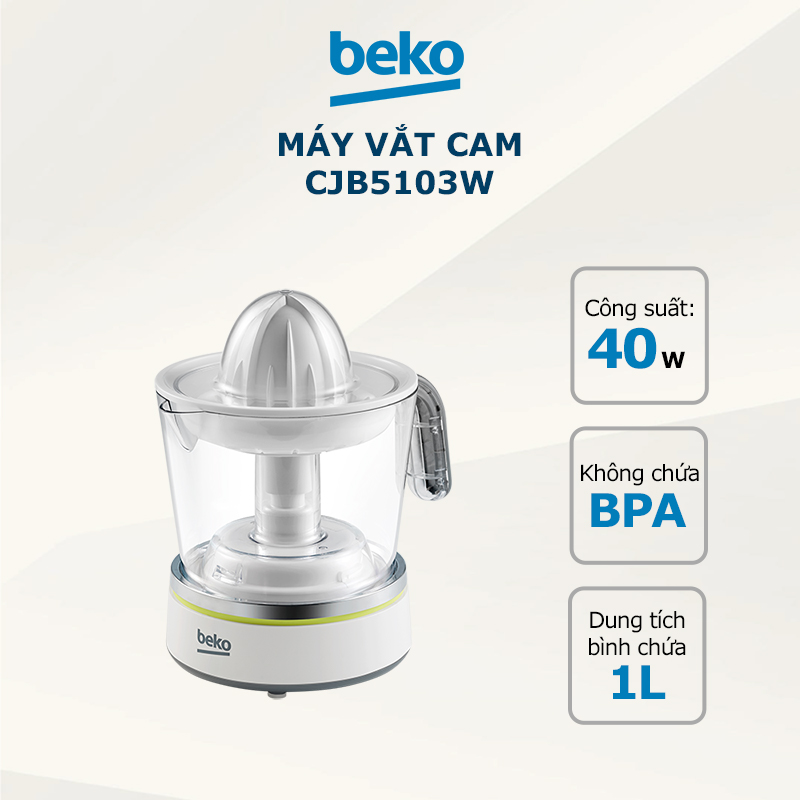 Combo Máy vắt cam CJB5103W + Máy đánh trứng cầm tay Beko HMM7420W - Hàng chính hãng