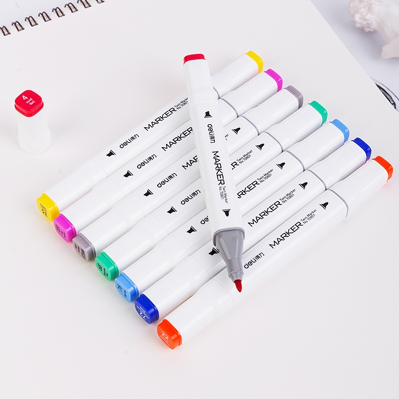 Bút Màu Marker Hai Đầu Cao Cấp Deli 70801