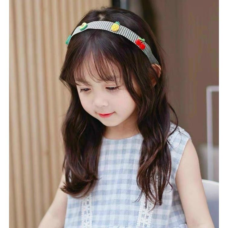 Bờm vải dính gắn icon dễ thương cho bé gái