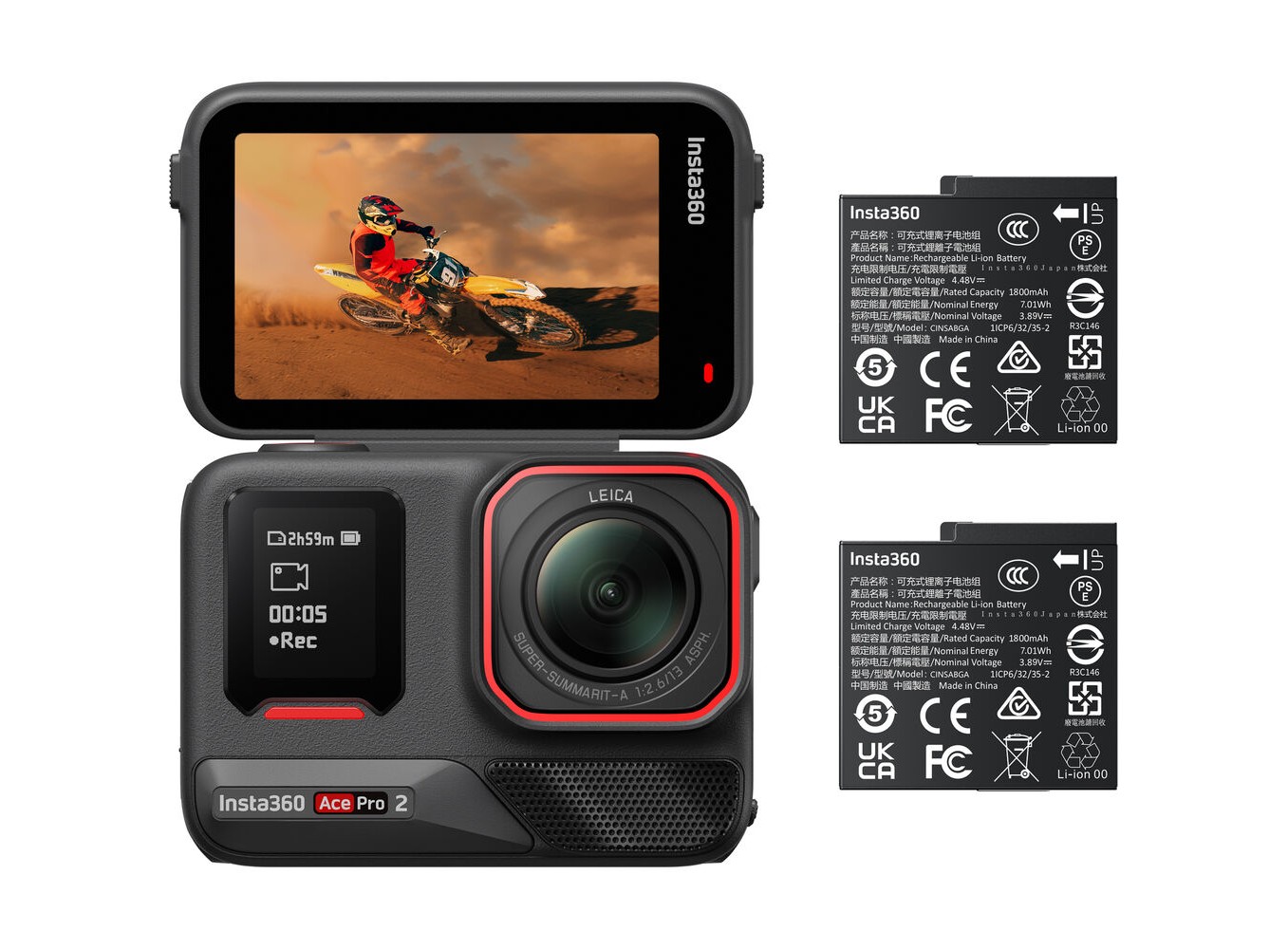 Action camera Insta360 Ace Pro 2 Battery Bundle - Hàng chính hãng