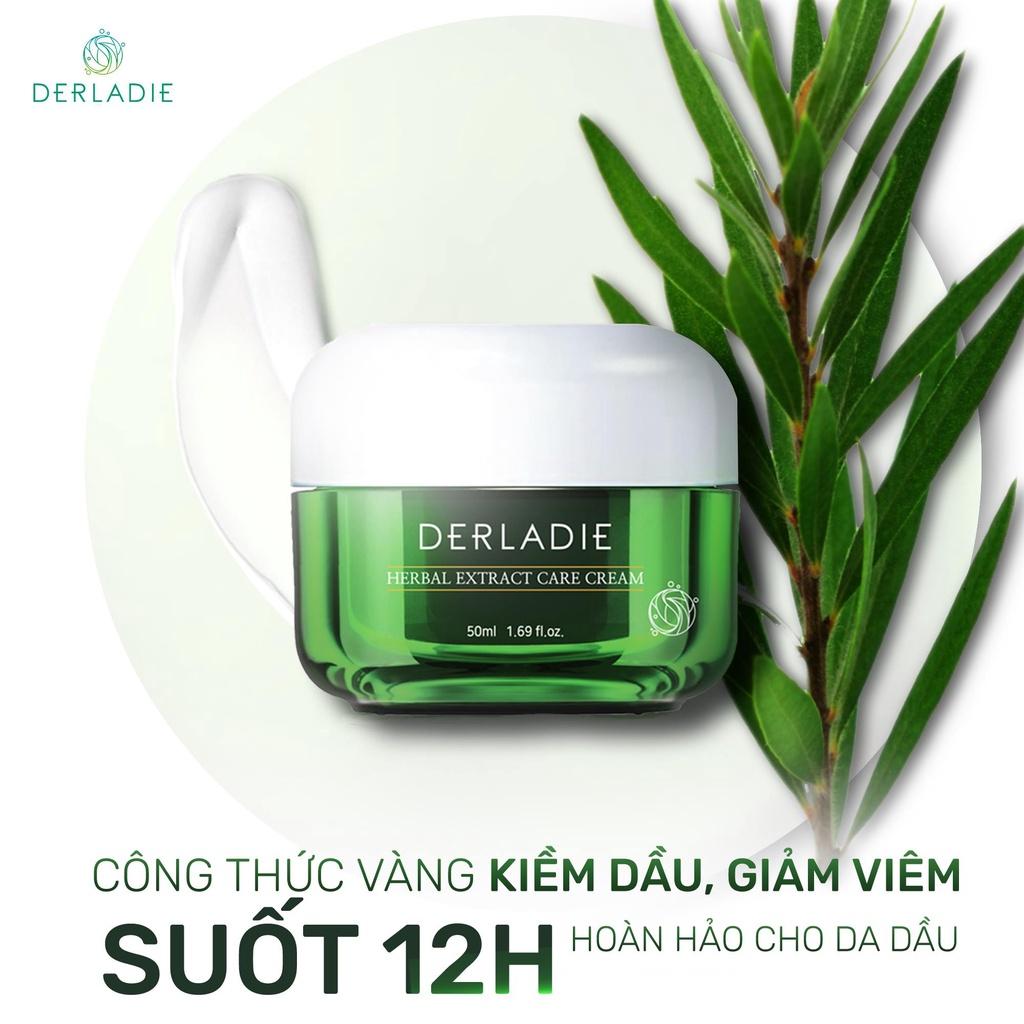 Combo 3 Sản Phẩm Toner, Serum, Kem Dưỡng Tràm Trà Giảm Mụn Kiềm Dầu Deradie Herbal Extract