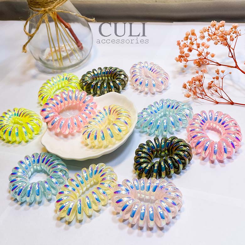 Cột tóc lò xo xoắn nhiều màu xinh xắn - Culi accessories