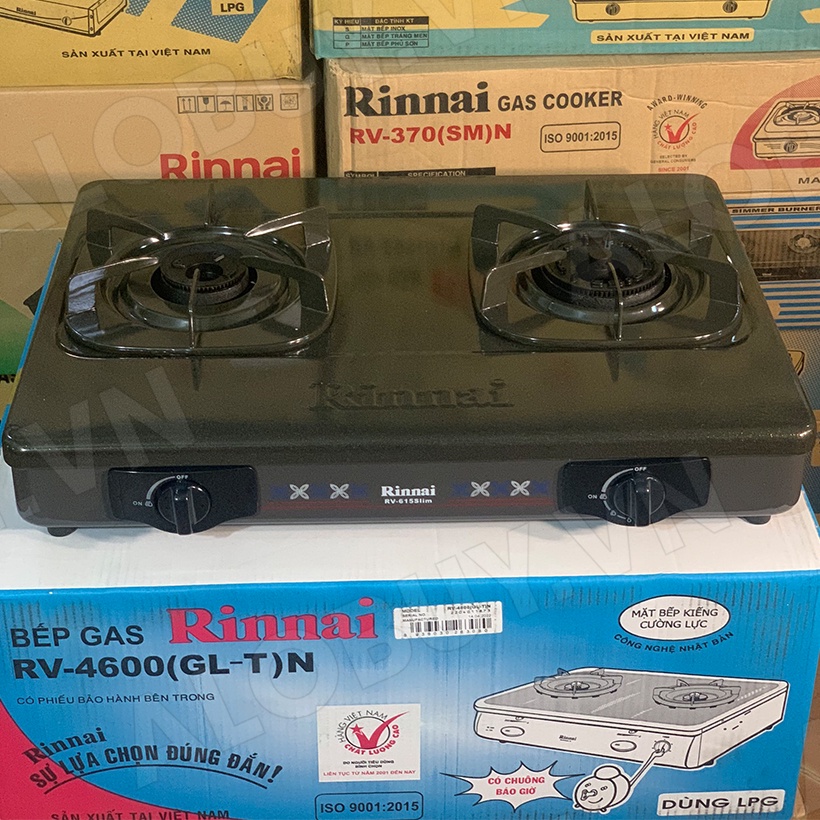Bếp gas 7 tấc Rinnai RV-715Slim - Chén đồng có đầu hâm tiết kiệm gas - Hàng Chính Hãng