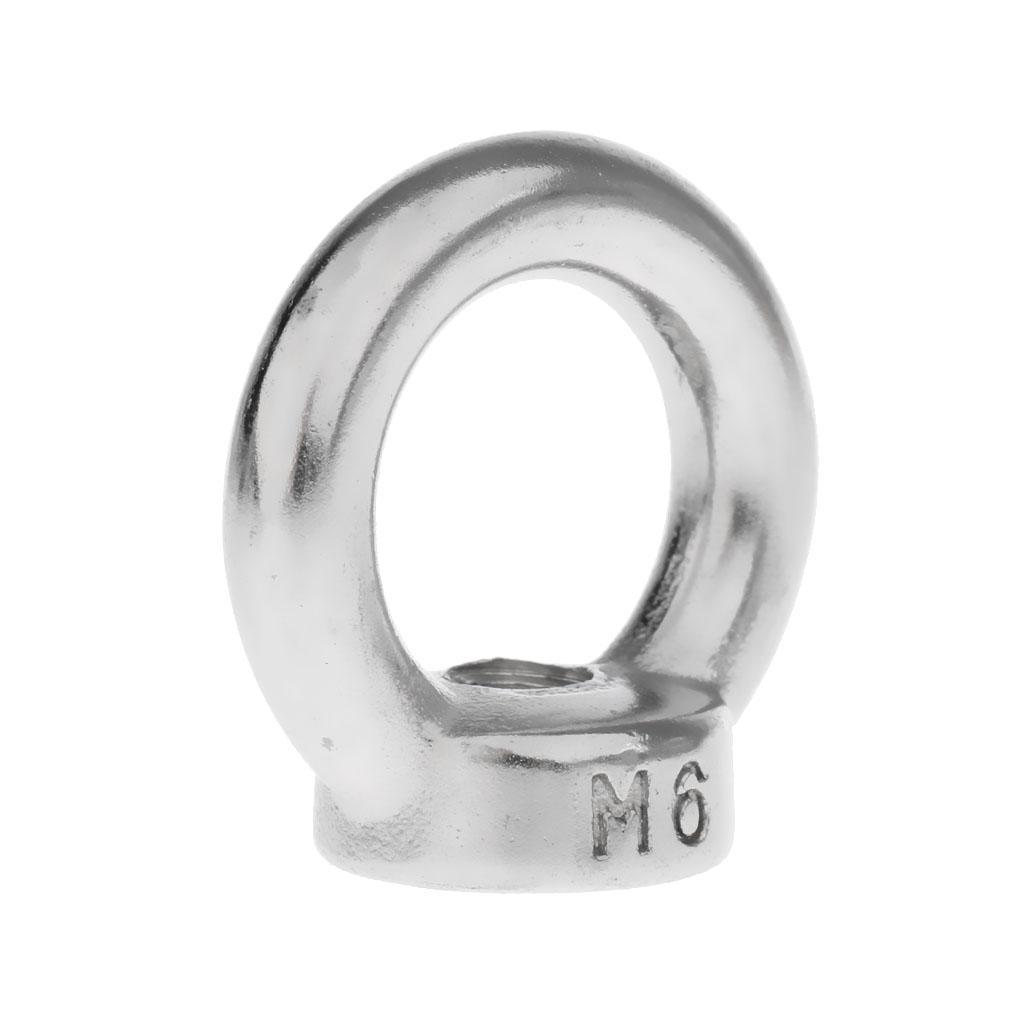 2-4pack M6/M8/M10/M12-M22 304 Stainless Steel Lifting Eye Nut Ring Shape Nuts