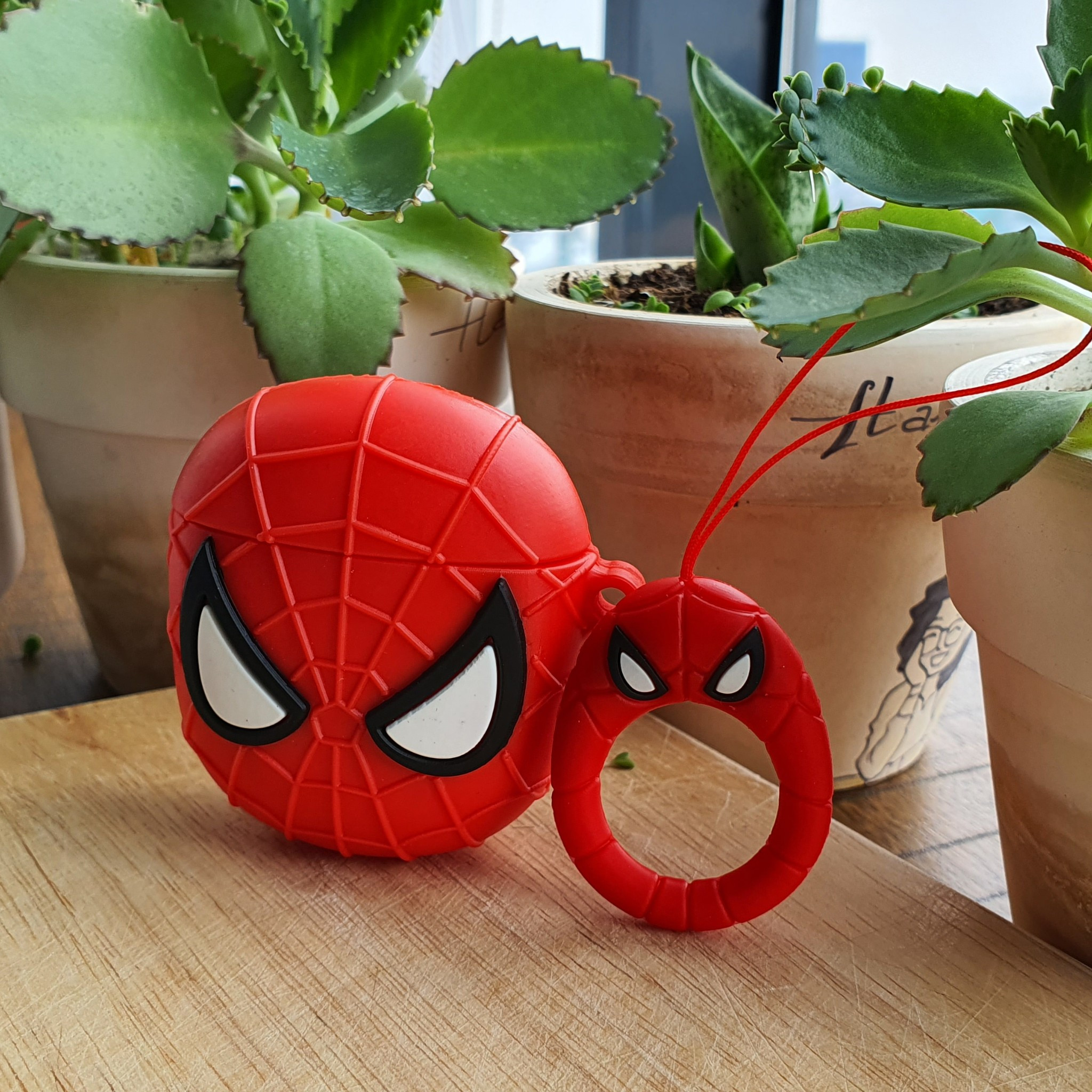 Bao Case Silicon Cho Tai Nghe Apple AirPods 1 / AirPods 2 -  Hình Trứng Người Nhện