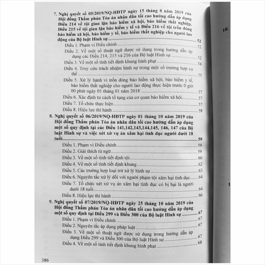 Sách Hệ Thống Các Nghị Quyết Của Hội Đồng Thẩm Phán Tòa Án Nhân Dân Tối Cao về Hình Sự, Tố Tụng Hình Sự (V2460T)