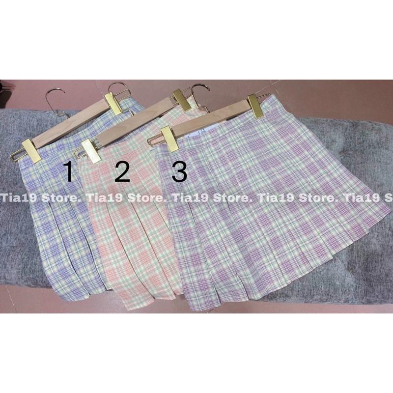 Chân váy tennis kẻ ulzzang