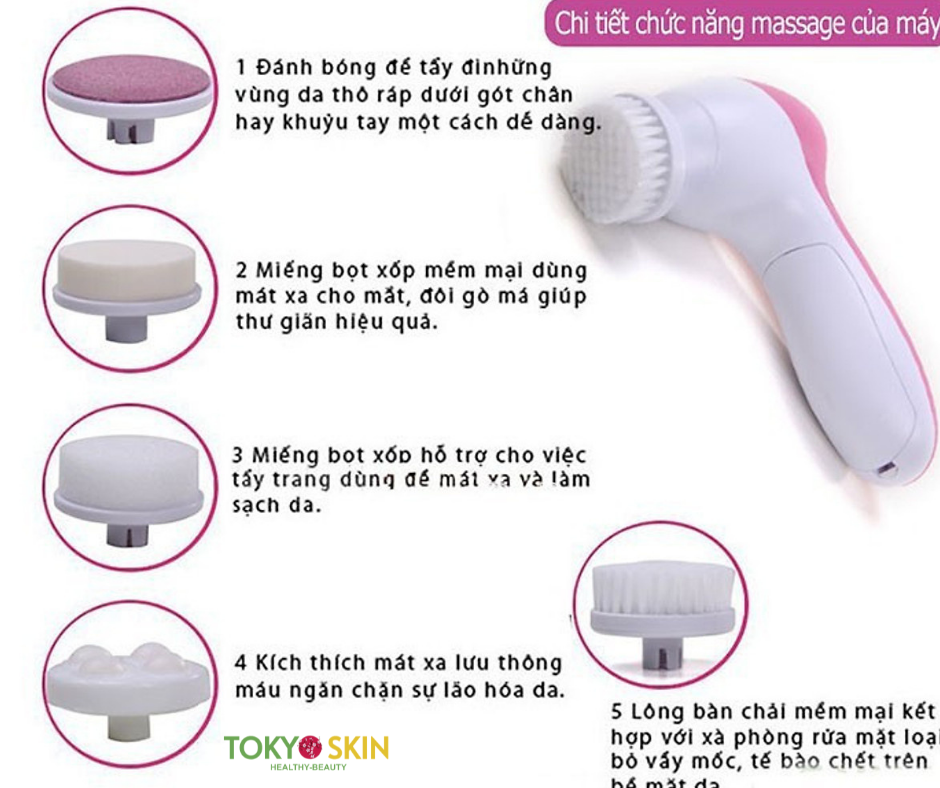 Máy Massage mặt 5 Trong 1 , BEAUTYCARE  Care MASSAGER AE-8782