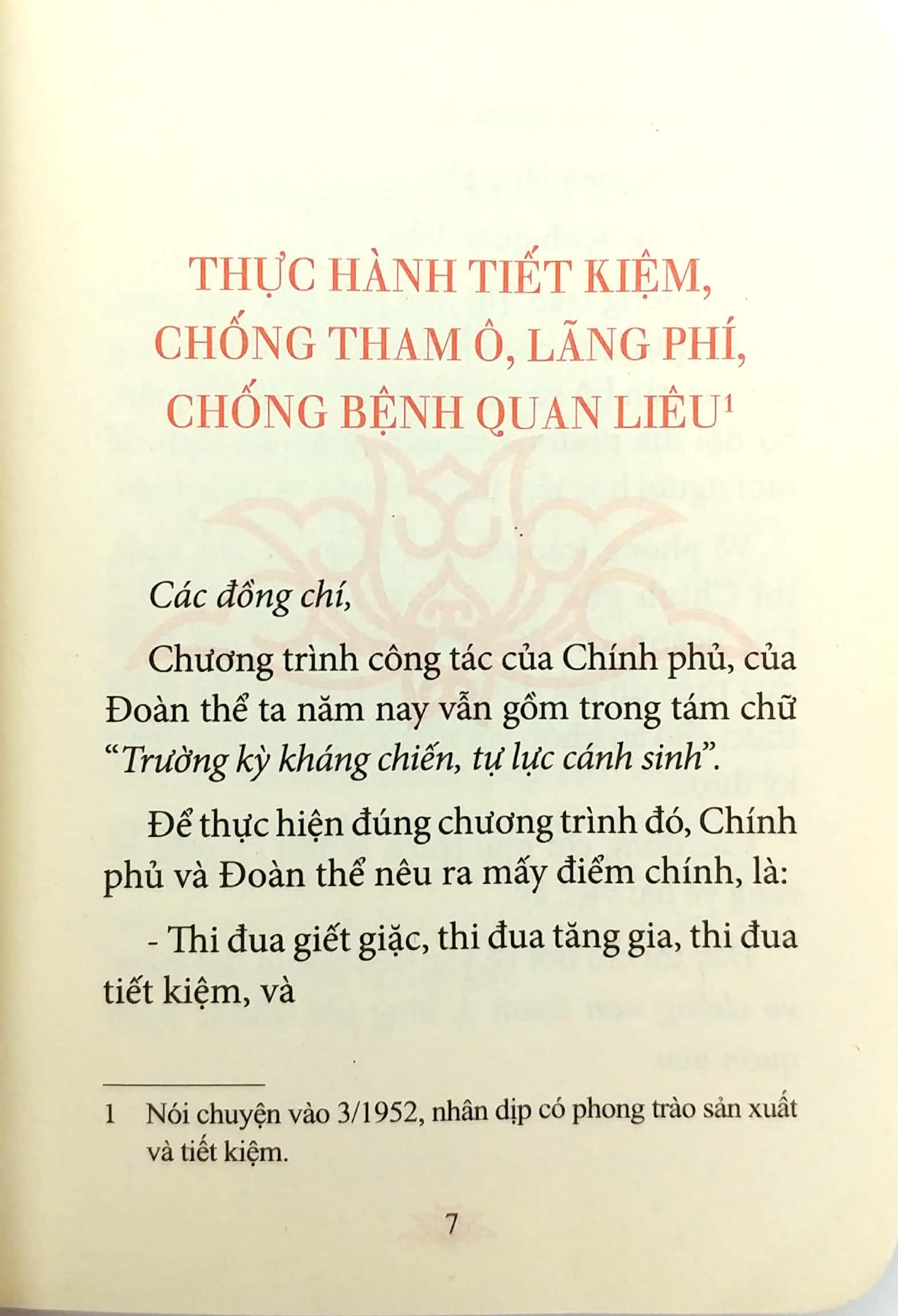 Sách Di Sản Hồ Chí Minh - Thực Hành Tiết Kiệm, Chống Tham Ô, Lãng Phí, Chống Bệnh Quan Liêu (Khổ Nhỏ)(Tái Bản 2020)