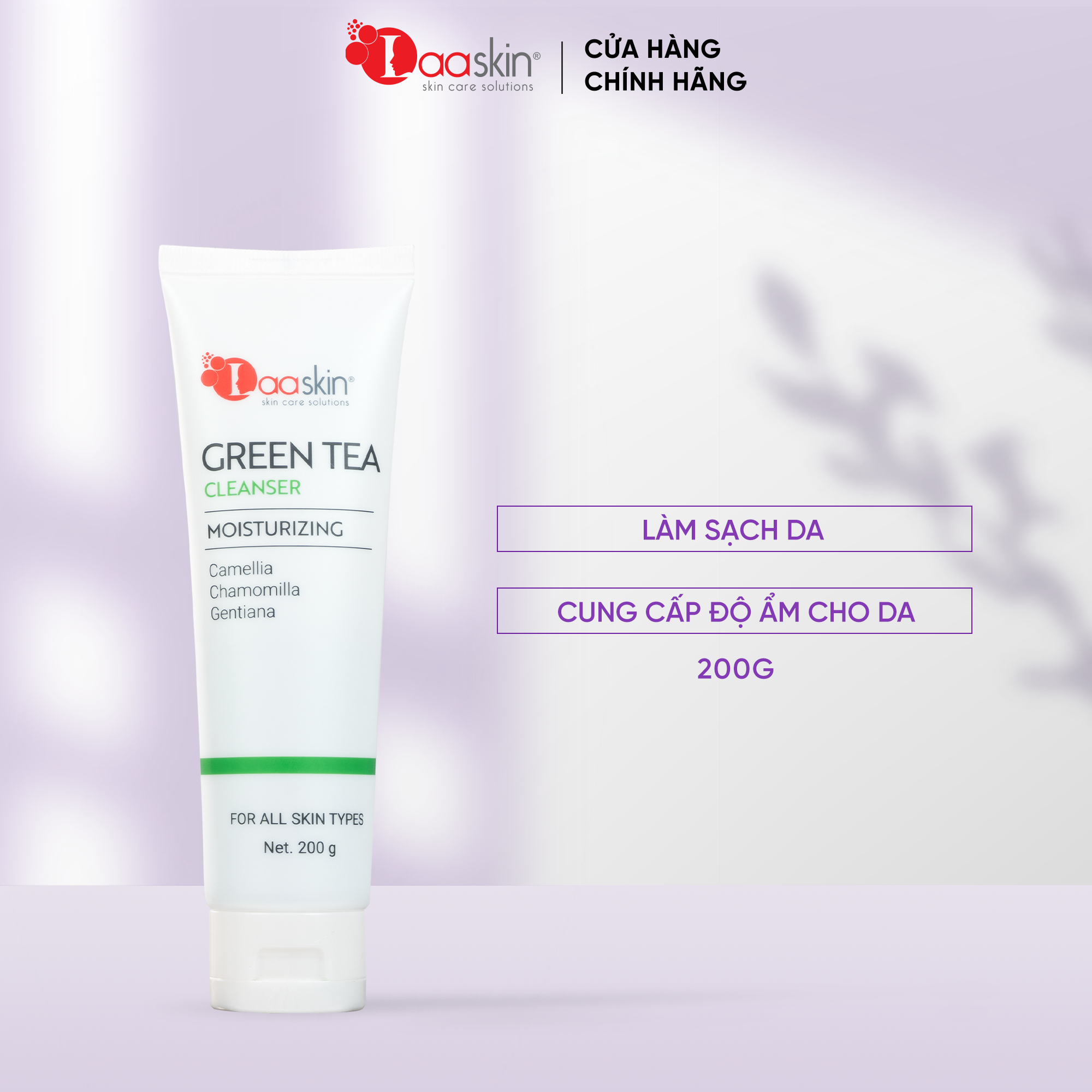 Sữa rửa mặt trà xanh Laaskin làm sạch và cung cấp độ ẩm cho da 200g