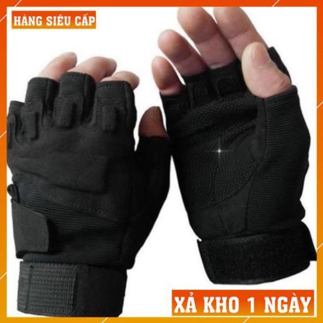Găng Tay Nam Tập GYM Tập Tạ - Bao Tay Phượt Lính Mỹ Blackhawk Đi Xe Máy Đi Phượt