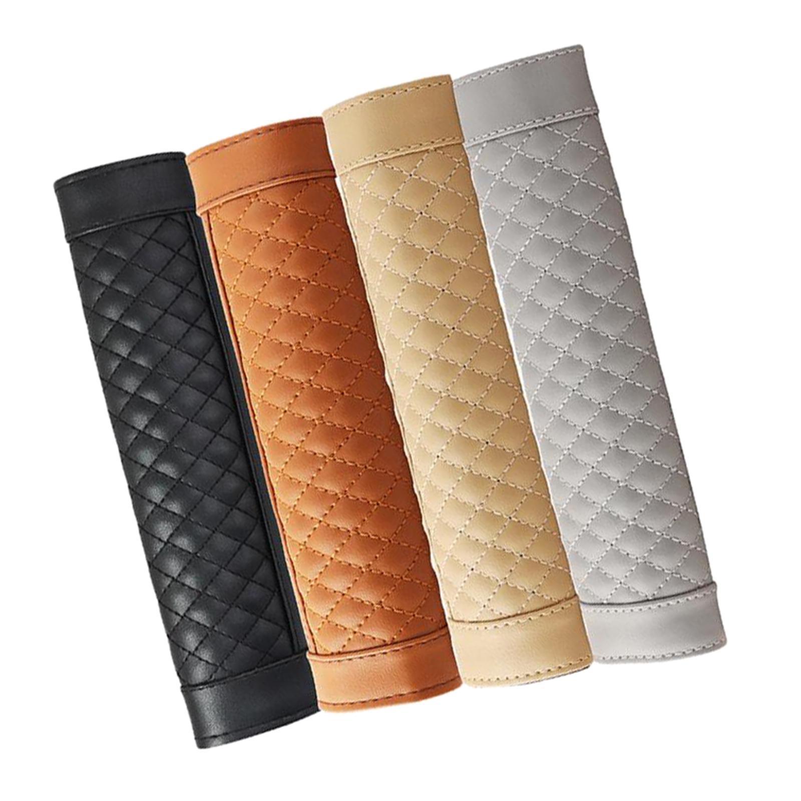 2pcs Stylish Driving Car PU Safety Seat Belt Pads Cover Protector black