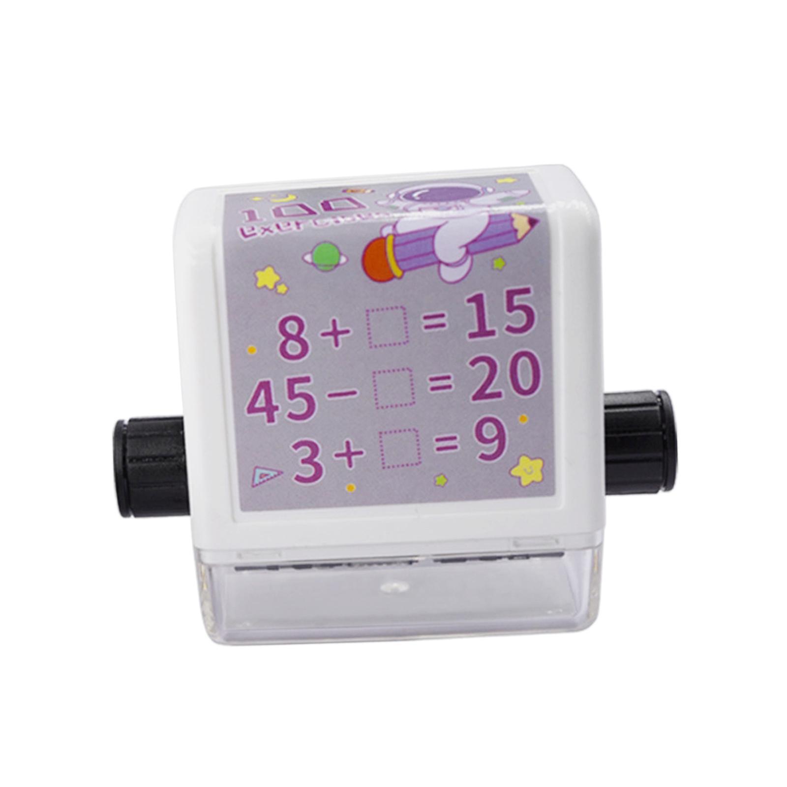 Portable Addition Subtraction Math Stamp Roller Practice Tool 1-100 School Supplies Exercises Educational Toy for School Preschool Teachers