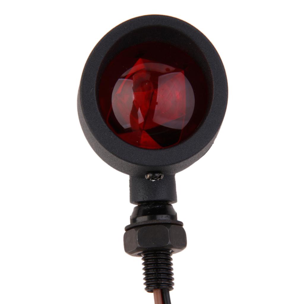 2x Motorcycle Turn Signals Mini   Blinker Red Indicator Lights Lamp