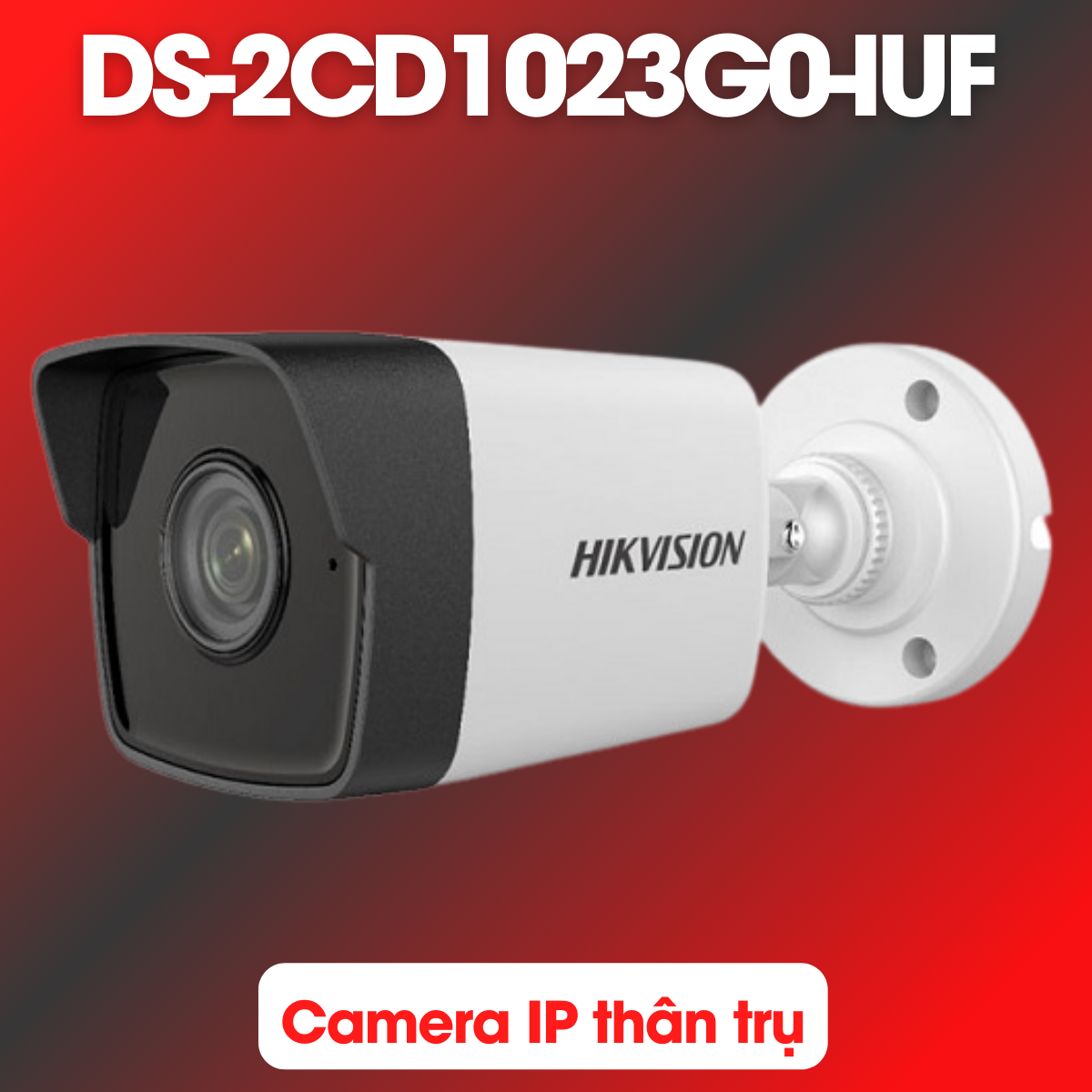 Camera ngoài trời chống bụi và nước, camera IP có mic thân trụ 2MP HIKVISION DS-2CD1023G0-IUF - Hàng chính hãng