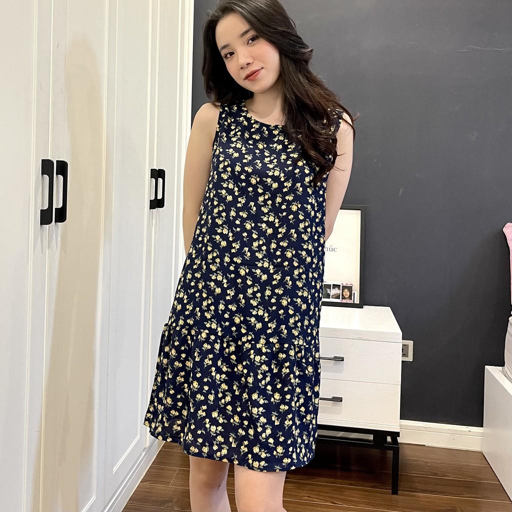 VÁY SÁT NÁCH CHẤT LỤA CÁT CAO CẤP DÁNG SUÔNG HOA NHÍ