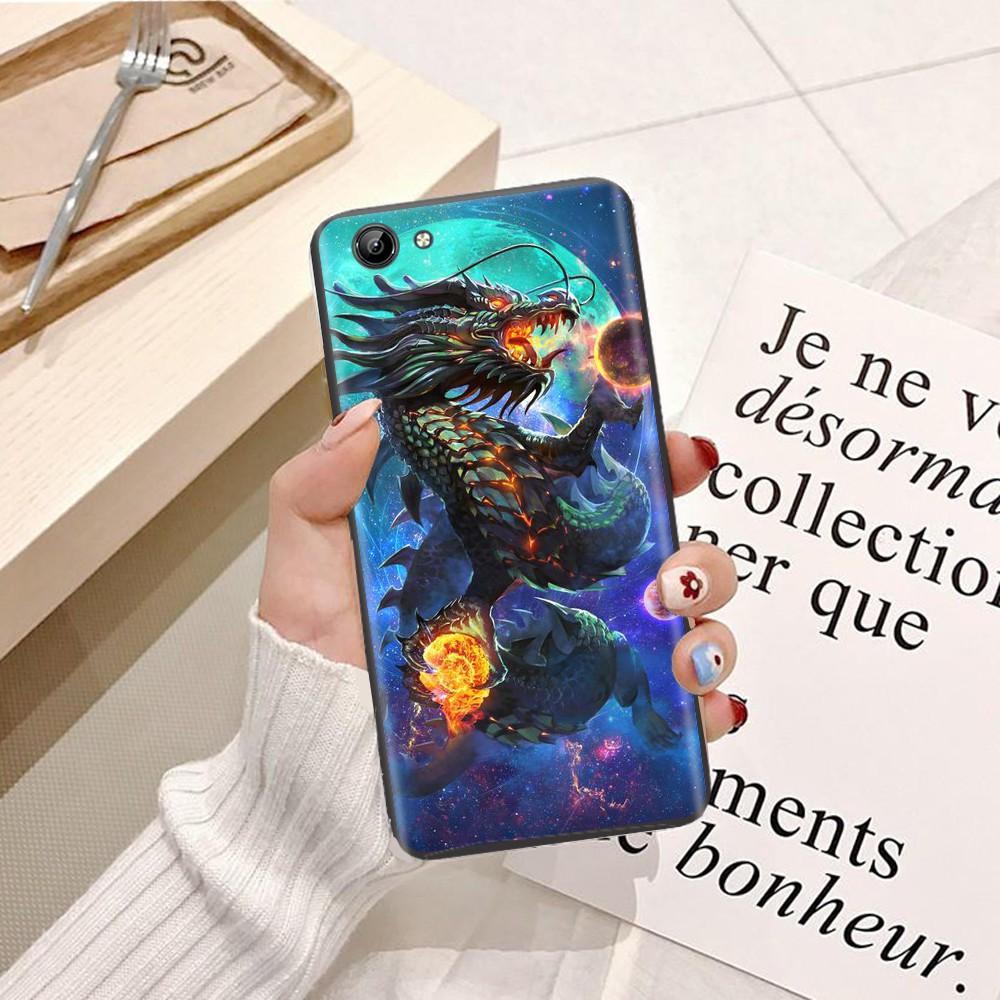Ốp lưng dành cho ViVo V11 Viền dẻo TPU  hình Rồng Xanh