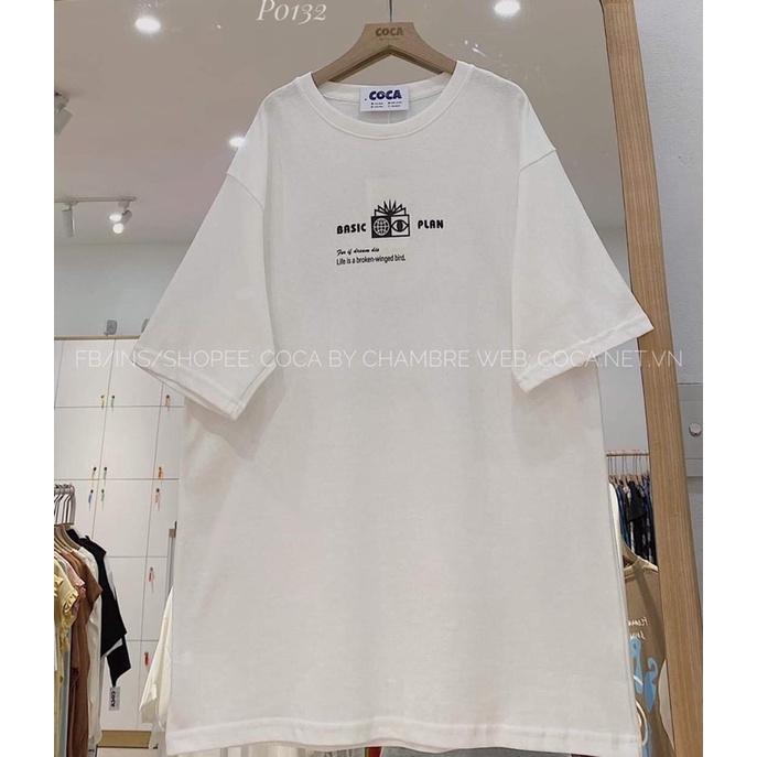 ÁO THUN FORM RỘNG TAY LỠ UNISEX NAM NỮ MÀU TRẮNG HÌNH TRÁI ĐẤT
