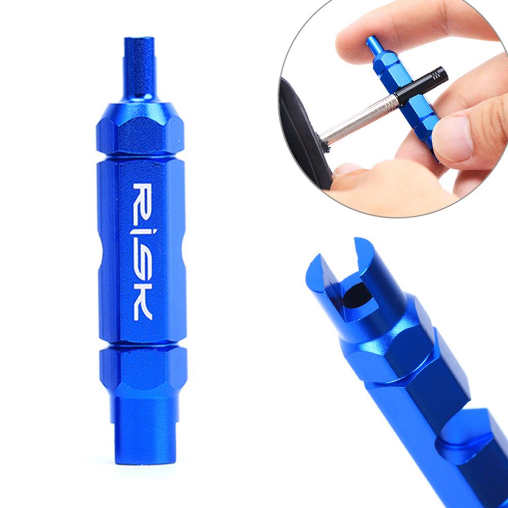 Dụng cụ để tháo và lắp lõi van xe đạp dạng ống RISK,công CNC từ hợp kim nhôm và anodized
