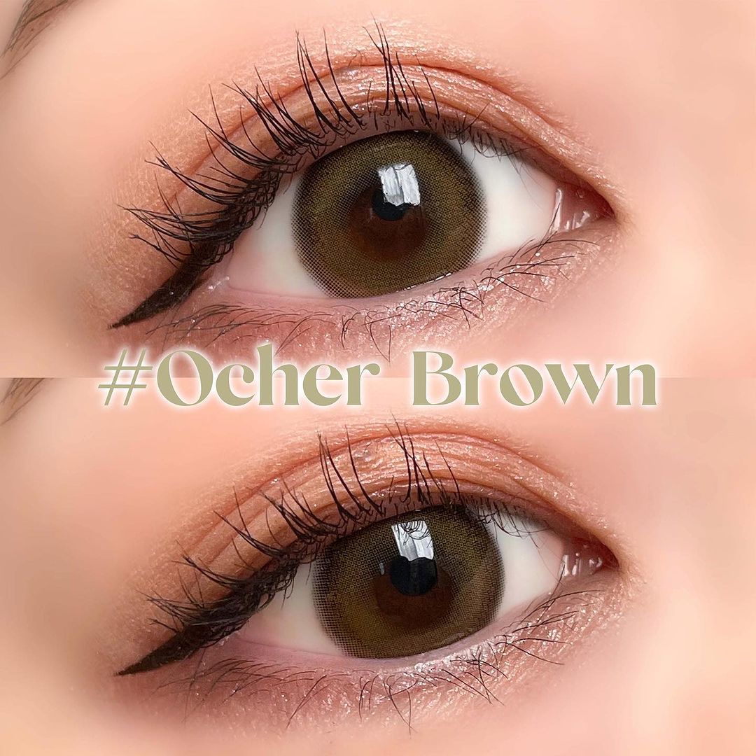 Kính áp tròng Eyesm màu Ocher Brown - Lens không độ và có độ cận từ 0.5 đến 8 độ