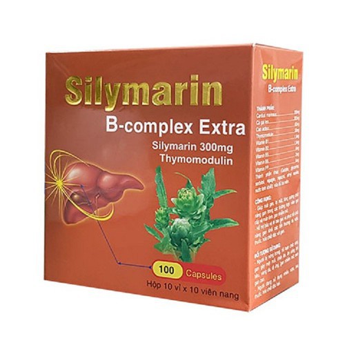 Bổ gan Silymarin B-complex Extra giải độc gan, hạ men gan - Hộp 100 viên