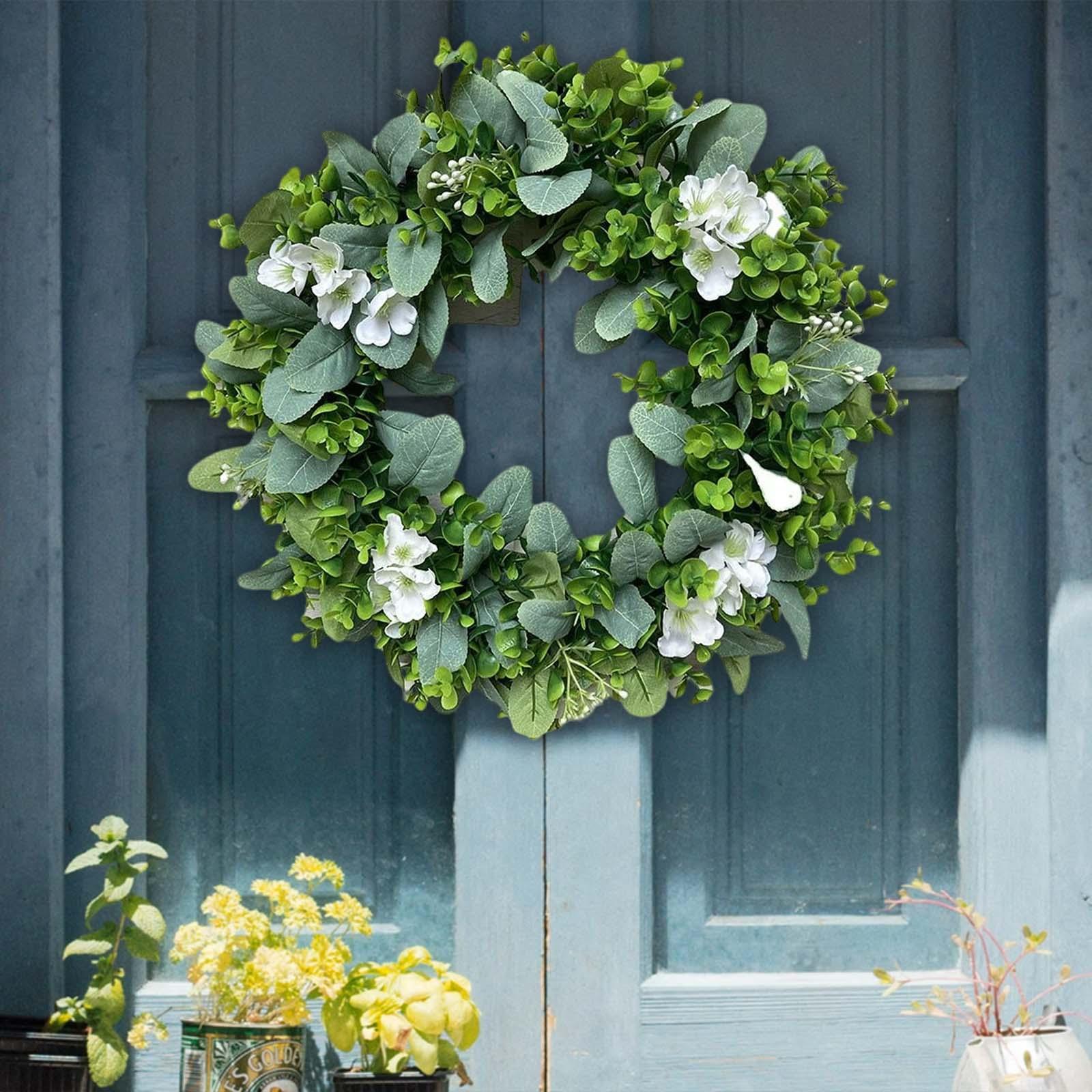 42cm Wreath Artificial Hanging Garland Green Plant Wedding Home Decor