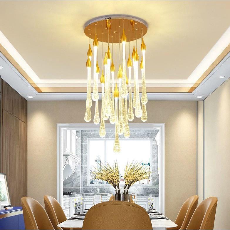 Đèn thả thông tầng KESVA hiện đại 15 bóng trang trí nhà cửa sang trọng