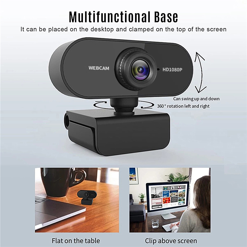 Camera HD 1080P 2MP Camera 30 khung hình / giây Micrô giảm tiếng ồn Web Cam HD